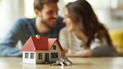 A couple is sitting on a couch