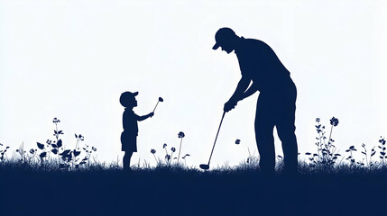 Teaching Golf to Kids: Father & Son on the Green