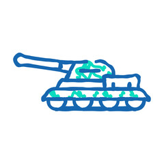tank military doodle icon sketch vector. tank military sign. isolated symbol illustration
