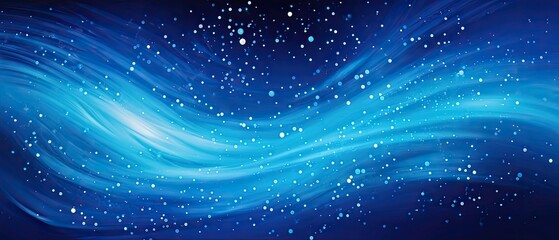 Obraz premium Abstract Blue Swirls with Sparkling Lights