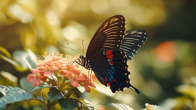 A close-up of a butterfly resting on a flower, symbolizing biodiversity and the importance of habitat preservation