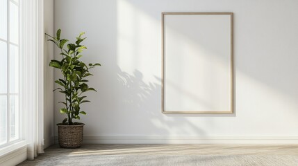 Minimalist Interior Design with Blank Canvas