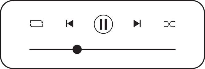 music player bar sticker vector