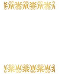 Isolated gold frame. Luxury gold frame. Aesthetic bord frame for invitation, card, cover. Pattern template.