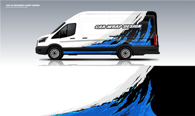Blue ocean sporty Racing Car wrap livery design