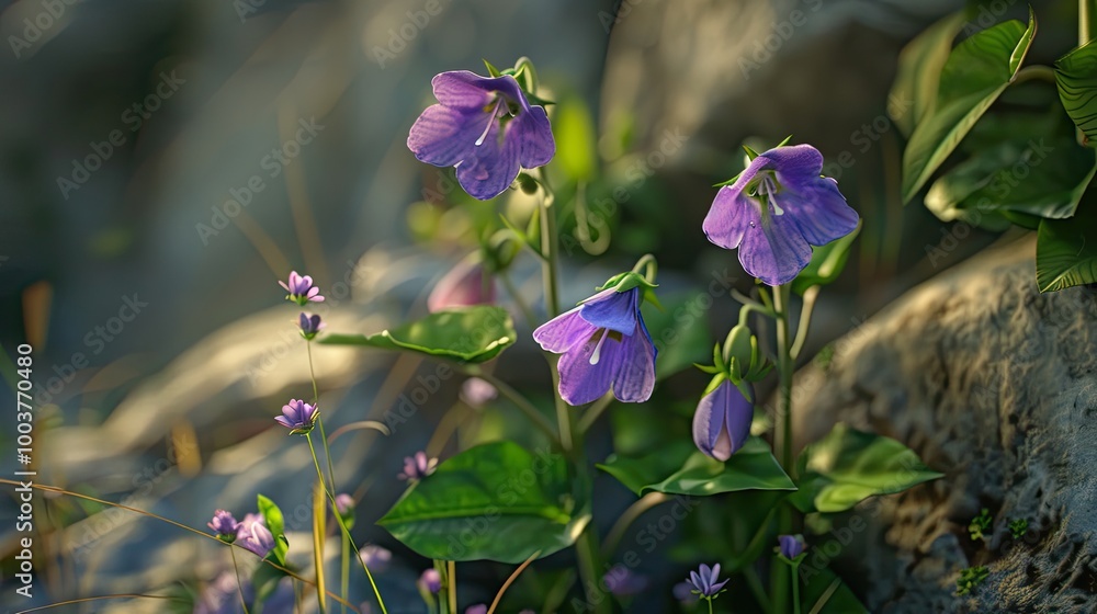 Sticker Tiny flowers of a purple bell