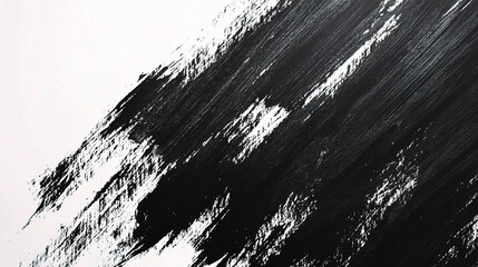Obraz premium Abstract Black and White Brush Stroke Background