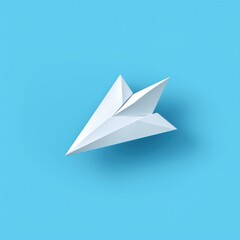 Fototapeta premium Paper Airplane Soaring Through a Blue Sky