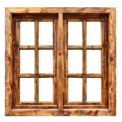 Obraz premium Window wooden frame building interior decoration
