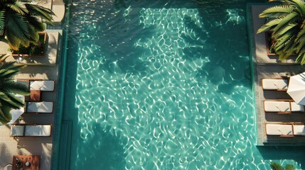 Luxury hotel resort swimming pool.