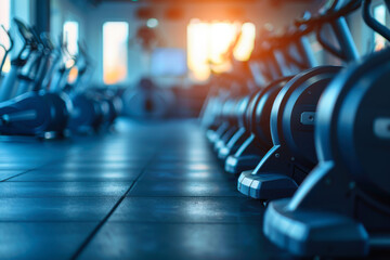 Modern gym interior with equipment