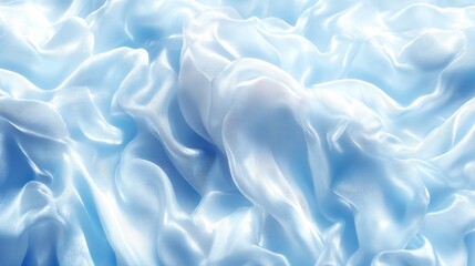 Obraz premium flowy light blue and white fabrics, soft light fabric and silk background