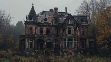 Obraz premium Abandoned spooky house