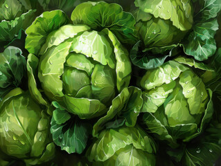 Obraz premium fresh cabbage isolated on white background