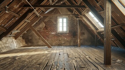 old garret attic loft roof construction