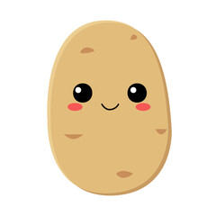 cute smile potato illustration