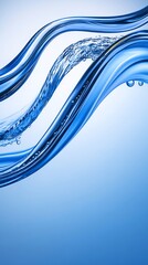 a blue and drop with a blue liquid background, innovative page design, Water background