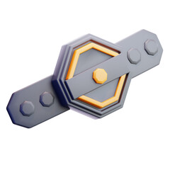 MMA Belt 3D Illustration