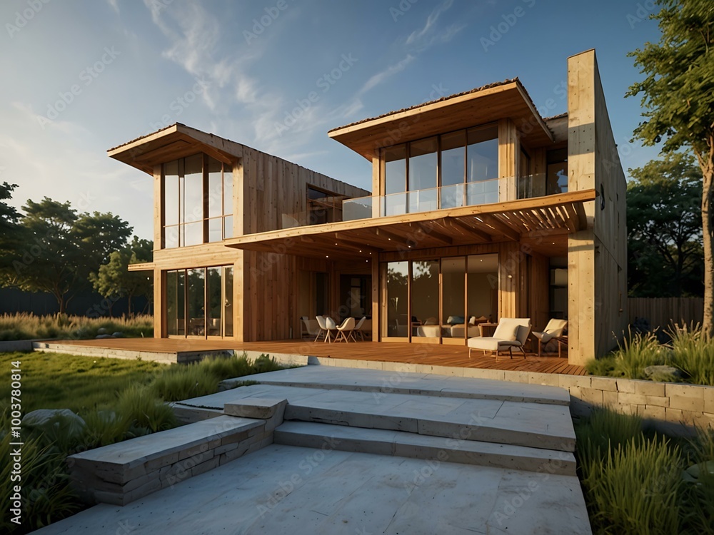 Poster a sustainable architecture project highlights eco-friendly building practices that benefit the envir