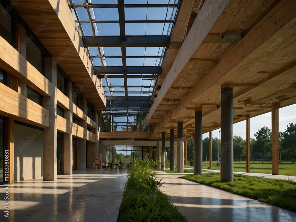 Poster a sustainable architecture project highlights eco-friendly building practices that benefit the envir