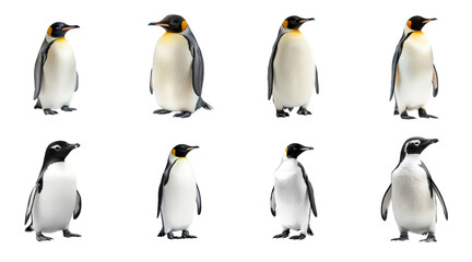 Emperor penguin on a white background as transparent PNG