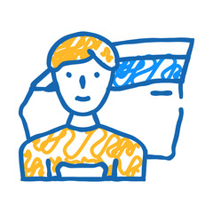 locksmith repairman doodle icon sketch vector. locksmith repairman sign. isolated symbol illustration