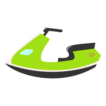 recommend clip art: Vector Jetski Flat Design Illustration