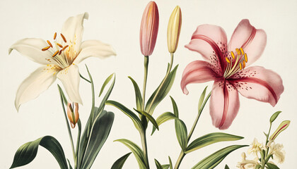Obraz premium pink and white flowers