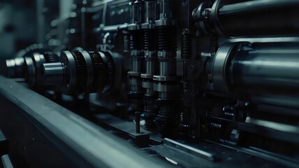 Naklejka premium Close_up_of_a_machine