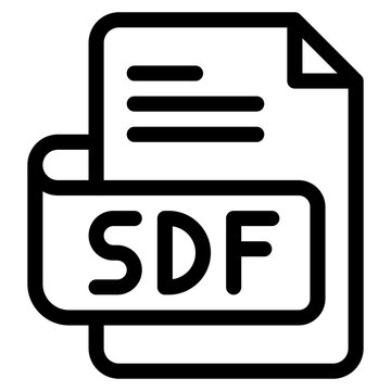 Vector Icon sdf, file type, file format, file extension, document