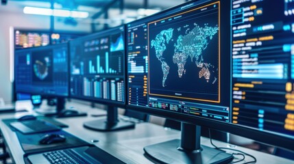 Naklejka premium High Fidelity Data Visualization on Multiple Screens