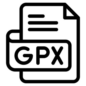 Vector Icon gpx, file type, file format, file extension, document