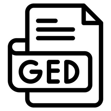 recommend clip art: Vector Icon ged, file type, file format, file extension, document