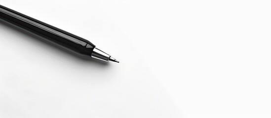 Black pen on a white background. Copy space image. Place for adding text and design