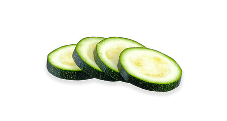 Zucchini vegetable isolated on white background
