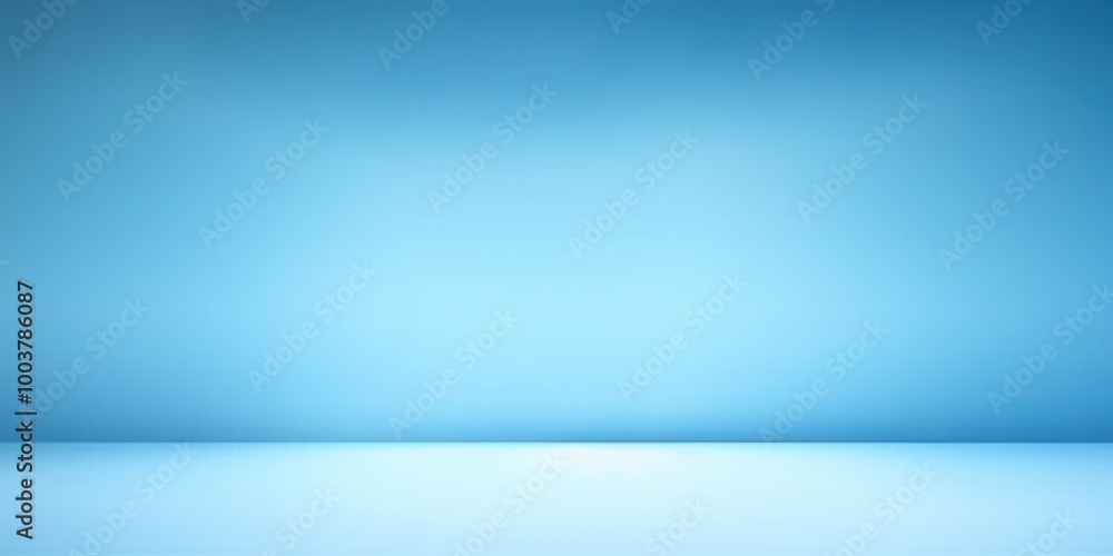 Poster blurred empty soft blue square background wall and floor