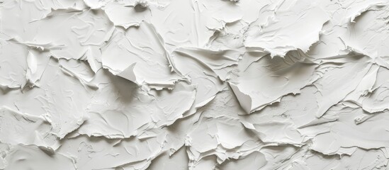 White paper mache background texture made of paper pulp and textiles bonded with adhesive like glue starch or wallpaper paste ideal for copy space image