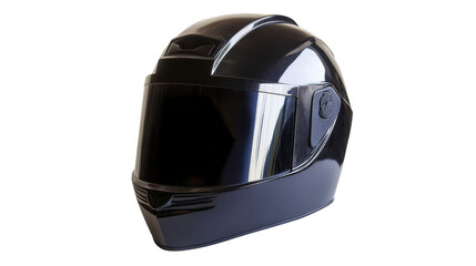 Black Motorcycle Helmet with Visor.
