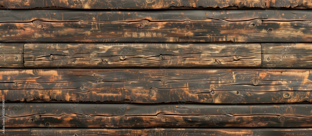 Poster aged wooden backdrop horizontal planks. copy space image. place for adding text and design