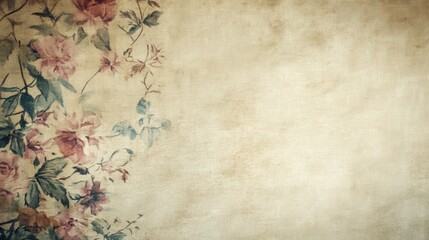  featuring a faded floral print with soft, muted colors