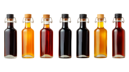 Six Bottles of Different Liquids.