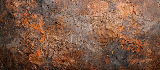 Obraz premium Aged and weathered rusty iron backdrop with copy space image