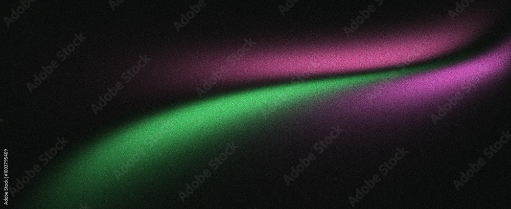 Poster grainy gradient background, dark green pink black abstract noise texture banner, poster header backd