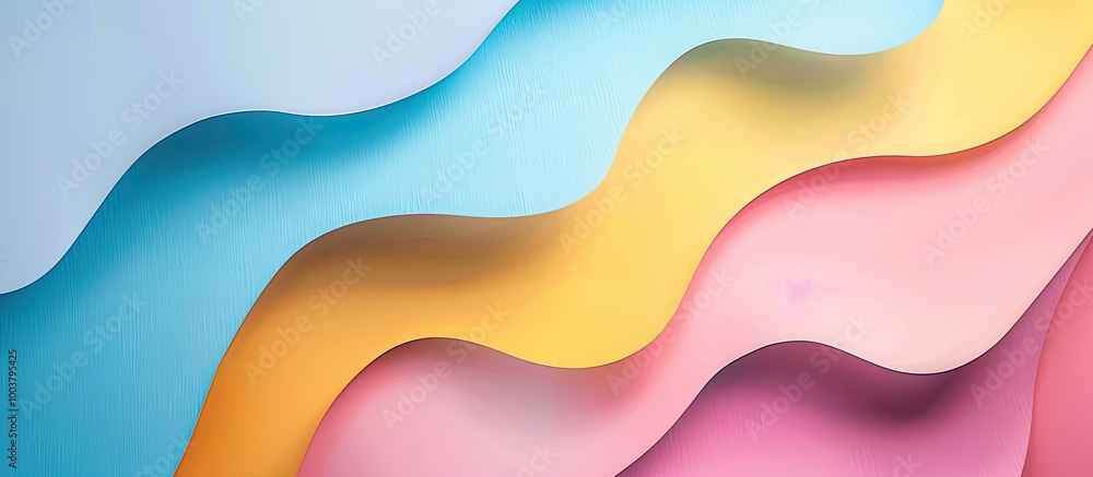 Poster top view of a colorful paper abstract mockup with copy space image included