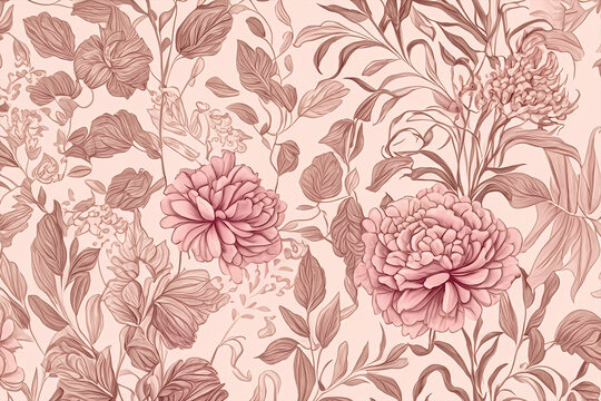 floraler, weicher Hintergrund in zartem Rosaton, copy space	