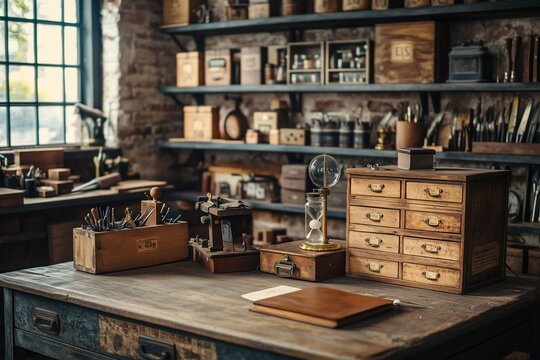 A vintage leathercraft workshop