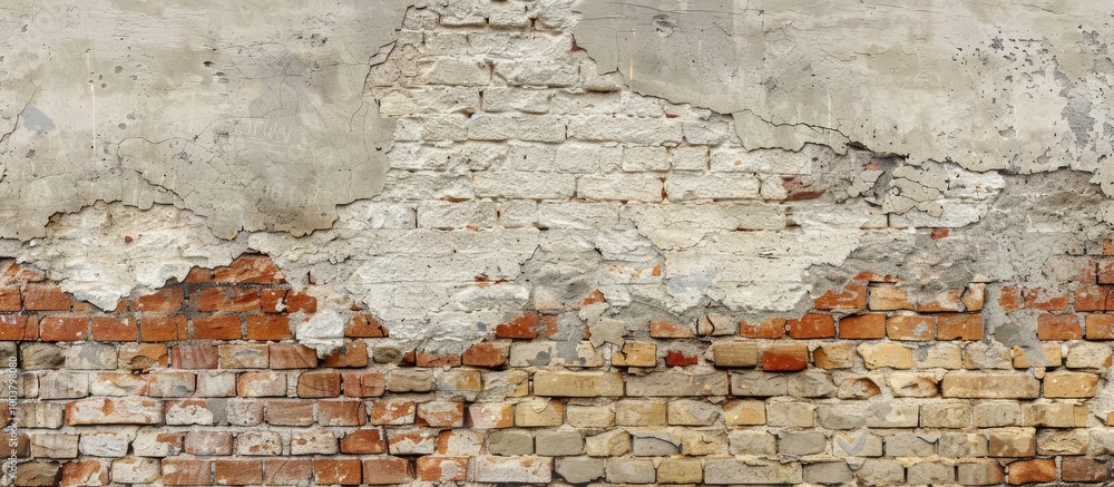 Poster an aged brick wall combining old and new bricks creates a versatile background ideal for design and 