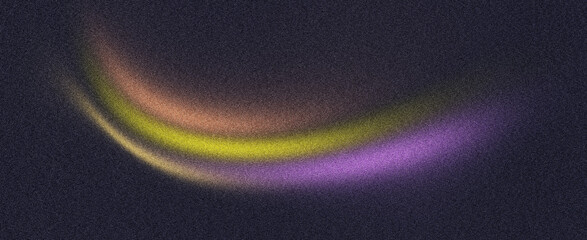 Dark noise texture grain gradient background, grainy purple orange yellow glowing color gradient wave, black backdrop banner poster cover design