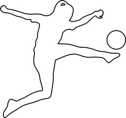 Soccer Line Illustration