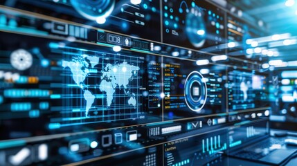 High Fidelity Digital Interface with World Map Elements